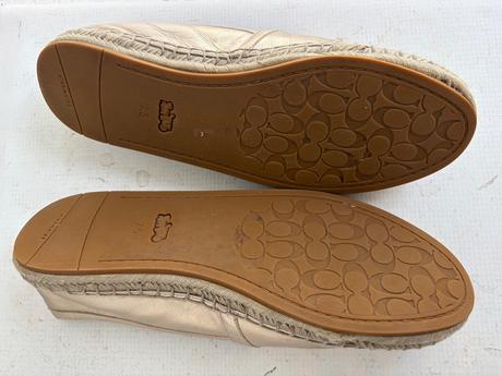 Coach luxusne znackove espadrilky zlate kozene 38, 38
