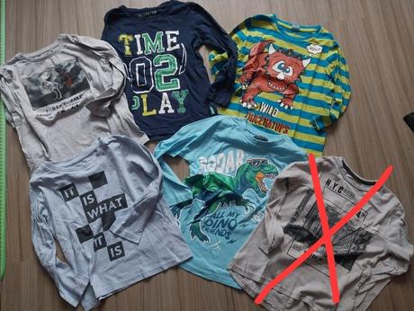 5x tricko ..cena spolu, 122