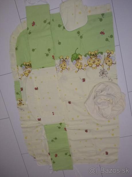 Set do postieľky s baldachýnom včely, šírka (cm): 50,dĺžka (cm): 100