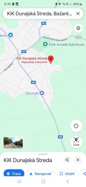 Nachádza sa obchod Kik v Gabčíkove?