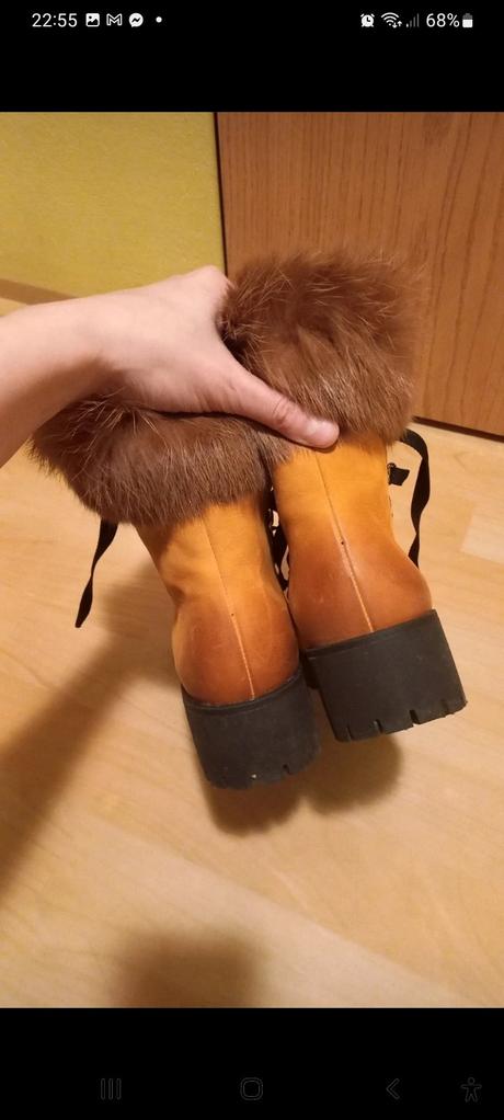 Nenosené kožené čižmy veľ.41, 41