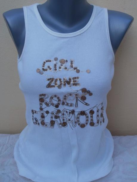 Biele tričko girl zone, l