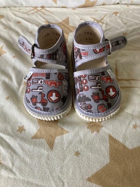 Textilné sandálky so zatvorenou špičkou, mld,21