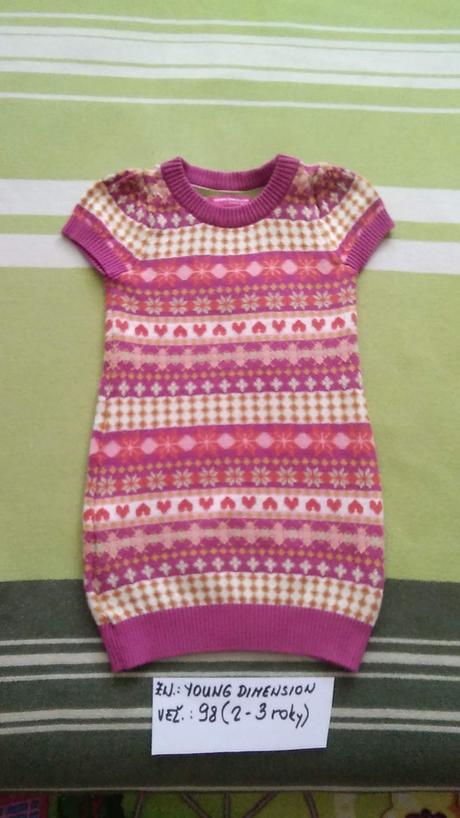 Dievčenské upletove šaty zn.young dimension veľ.98, young dimension,98