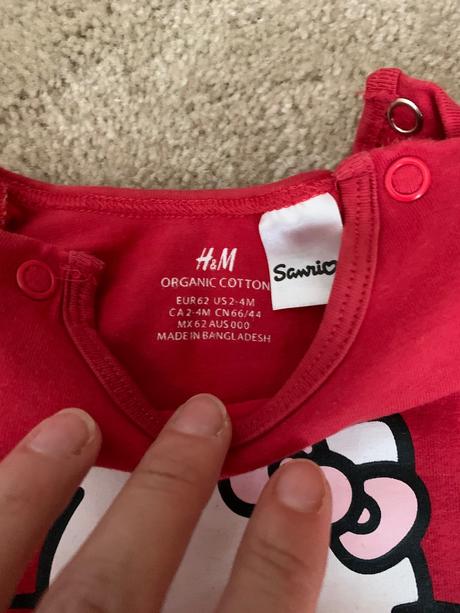 Body s dlhým rukávom 2ks h&m, veľkosť 62, h&m,62