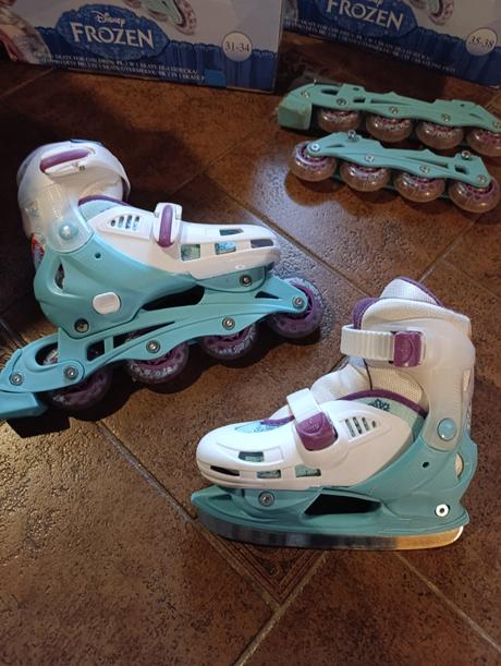 Nastaviteľné korčule kolieskové aj na ľad 31-34, 31