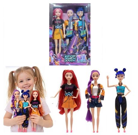 K-pop demon hunters huntrix bábíky 3ks set,
