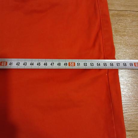 Červené elastické rifle s vysokým pásom, tchibo,48