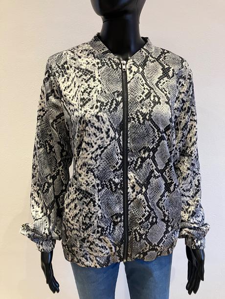 Dámska bombera bunda hadí vzor, xl