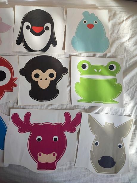 Nálepky na stenu zvieratká, 