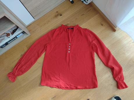 Červená šifónová blúzka, xs