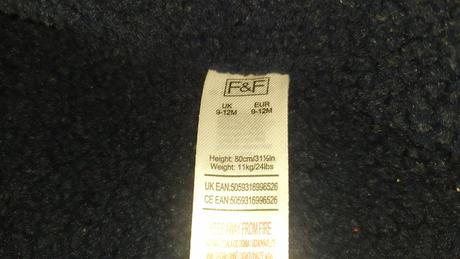 Chlapčenská zateplená mikina, f&f,80