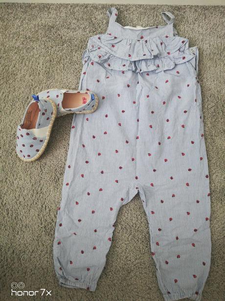 Overál + espadrilky hm, h&m,92