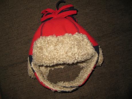 Teplá čiapka baranica, flís+kožušinka, do 48 cm, gap,86