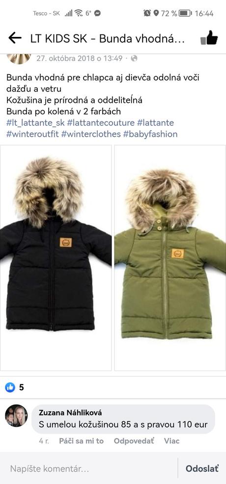 Kabátik lattante, 104