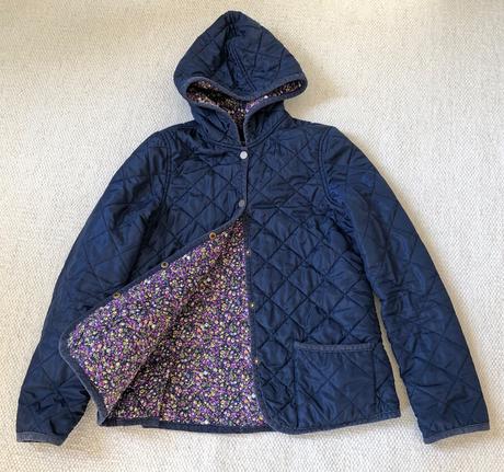 Prešívaná bunda s kapucňou, xs