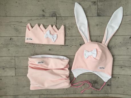 Krasna suprava ciapka zajko, korunka a nakrcnik, 50 - 158