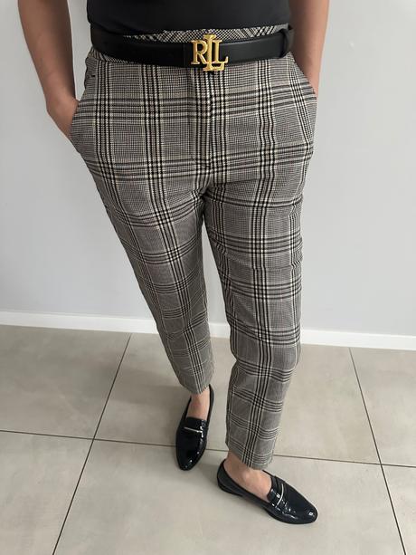 Karované nohavice h&m 36, h&m,36