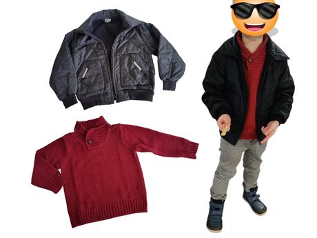 Štýlová prechodná čierna bunda, 116