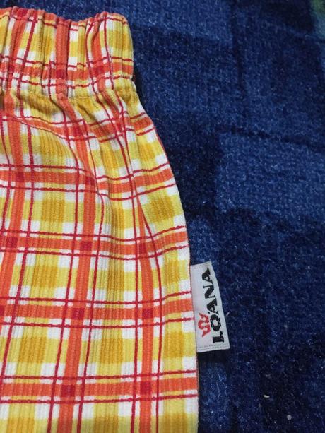 Kárované nohavice, bavlnené, 74, loana,74