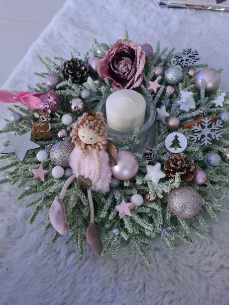 Vianocny veniec na stol, 