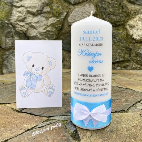 Personalizovaná sviečka pre krstných rodičov,