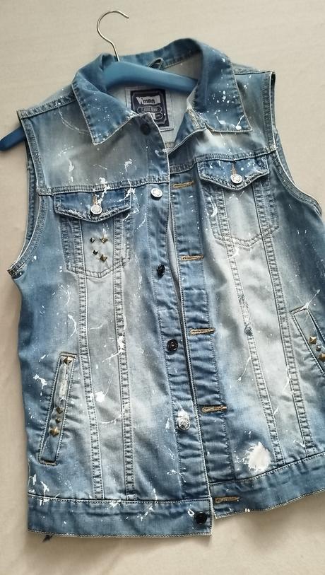 Dámska riflova vesta, l