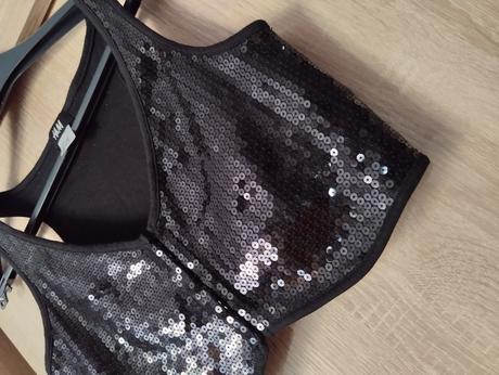 Vesta s flitrami 158/164, h&m,158