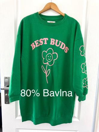 Zelené mikinové šaty, tunika best buds, house