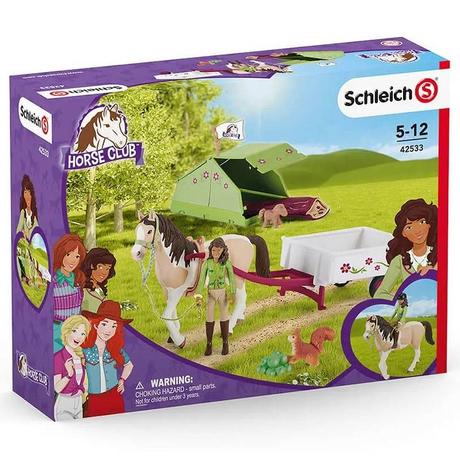 Schleich 42533 sarah s koníkom a zvieratkami kempu,