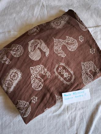 Šatka na nosenie detí sestrice roosters chocolate, sestrice