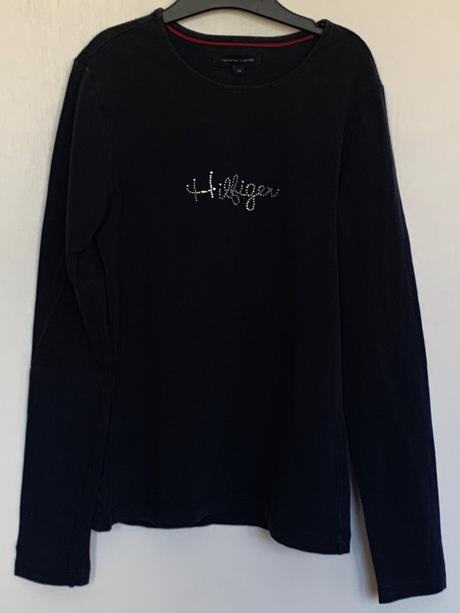 Tommy hilfiger tmavomodré tričko, tommy hilfiger,164
