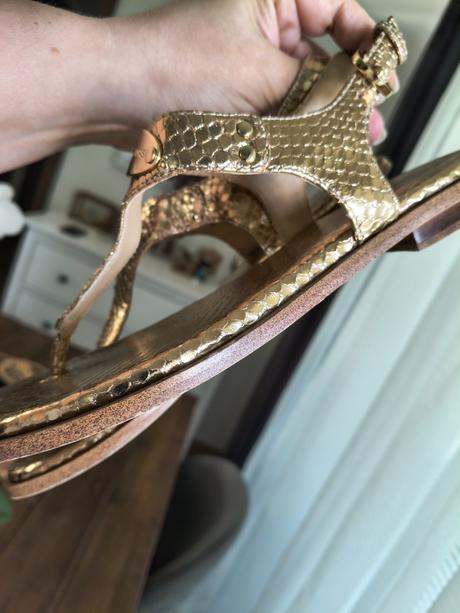 Michael kors kožené zlaté sandále 36, michael kors,36