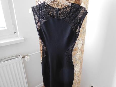 Šaty na párty xs, pružné v kombinácii s čipkou, xs