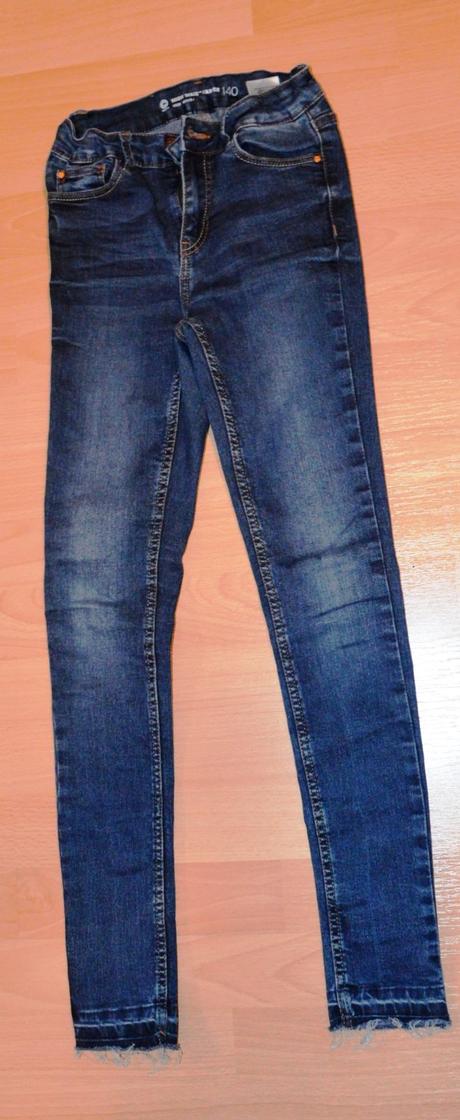Znackove elasticke slimky, denim,140