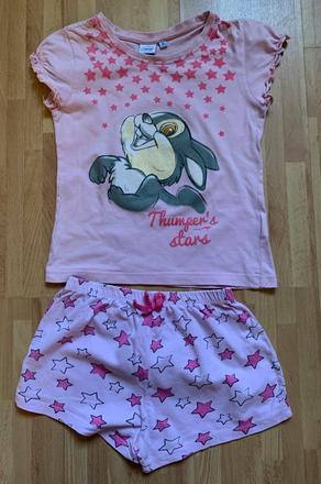 Disnney dievčenské letné ružové pyžamo, disney,128