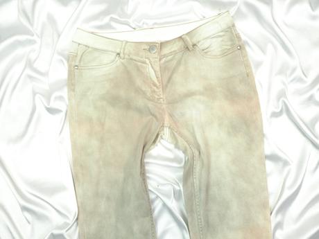 Kvalitné béžové nohavice 1982, 38