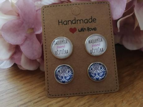 Náušnice napichovačky najlepšej pani učiteľke, 