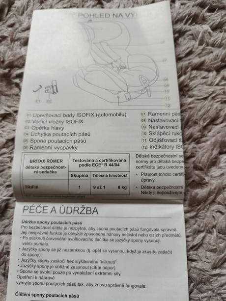 Autosedačka romer 9-18kg, römer