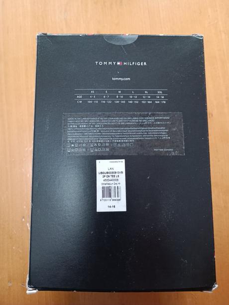 2x tričko s dlhým rukávom 164/176, tommy hilfiger,164