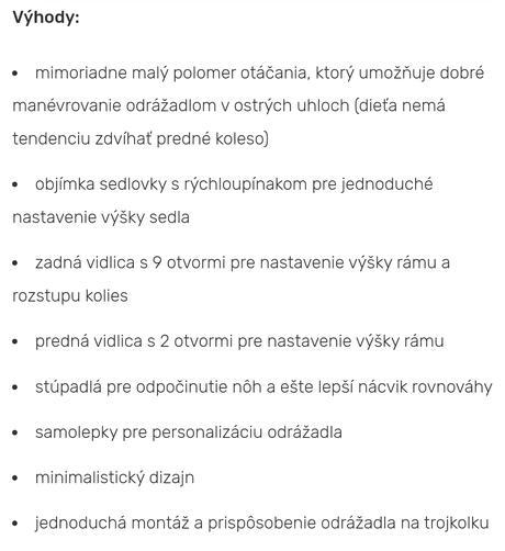 Odrážadlo trybike, trybike