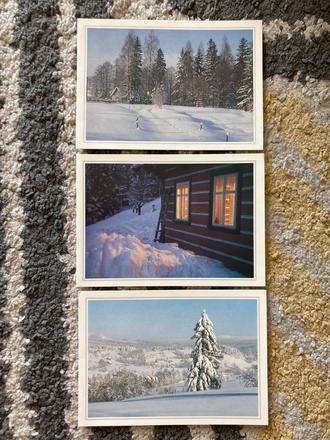 Retro pohľadnice zima, 