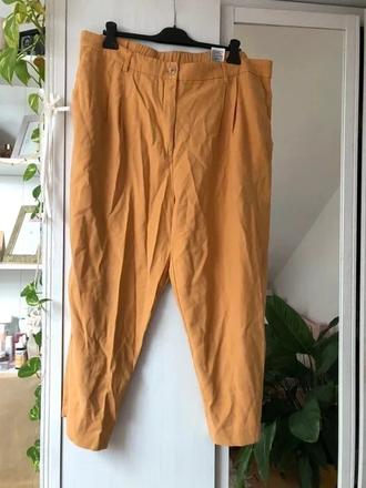 Žlté nohavice na gumu, h&m,4xl