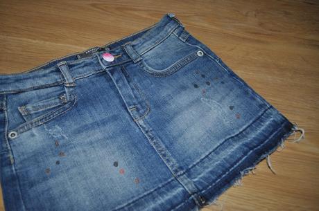 Riflová minisukňa mango, mango,116