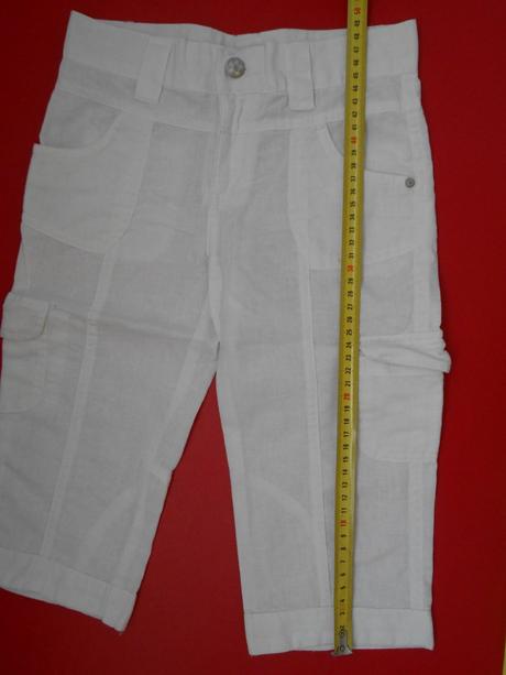 Ľanové trojštvrťové nohavice, 110