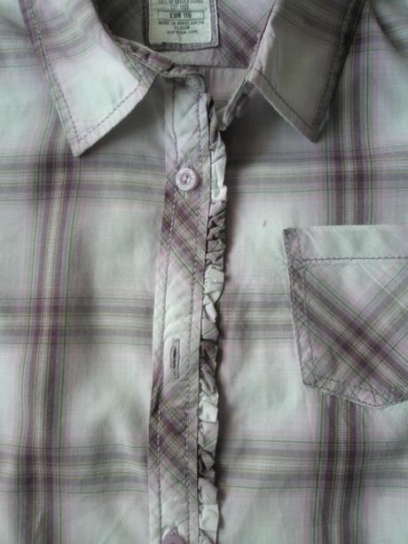 Dievčenská károvaná košeľa zn. h&m veľ. 116-122, h&m,116