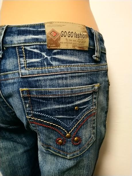 Dámske elastické rifle, go go fashion, l