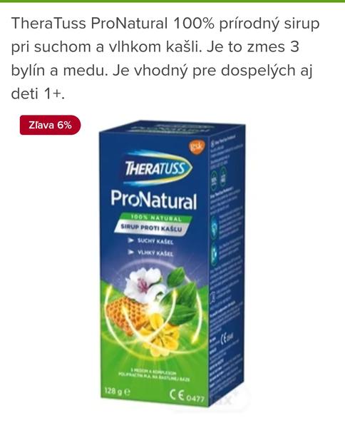 Osobné skúsenosti s TheraTuss ProNatural sirupom pre deti