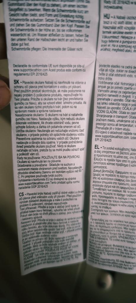 Detské plavecké okuliare/maska nabaiji swimdow v2,