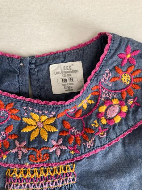 Tričko s výšivkou v104, h&m,104